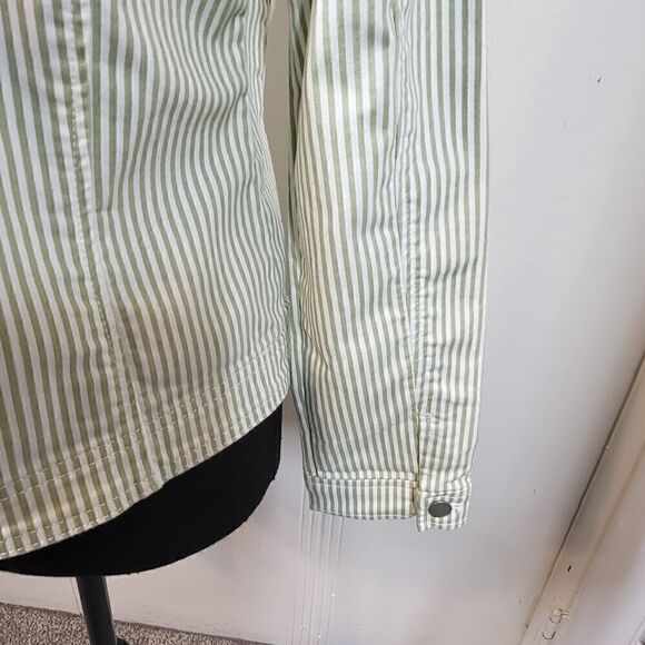 Chico's Striped Green & White Jacket - Picture 7 of 13